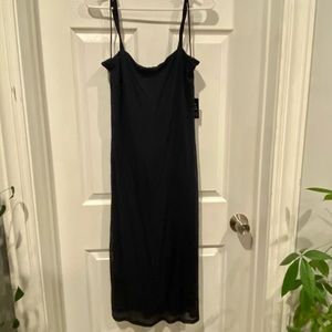 Express navy straight spaghetti strap dress size medium lined